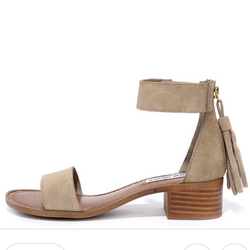 Steve Madden Taupe Leather Sandals